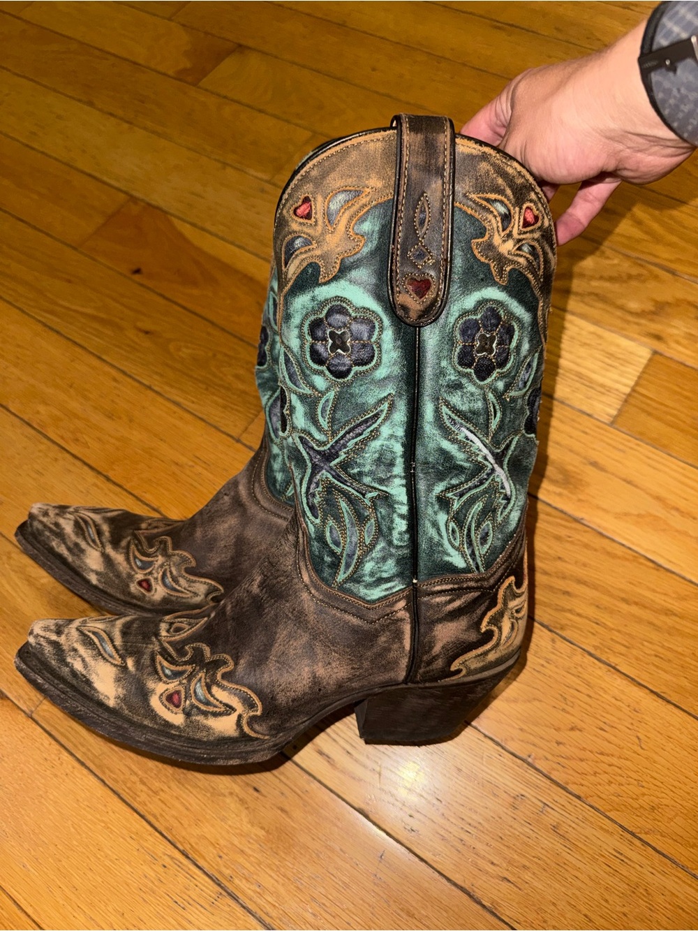 Dan Post Vintage Bluebird Cowboy Boots